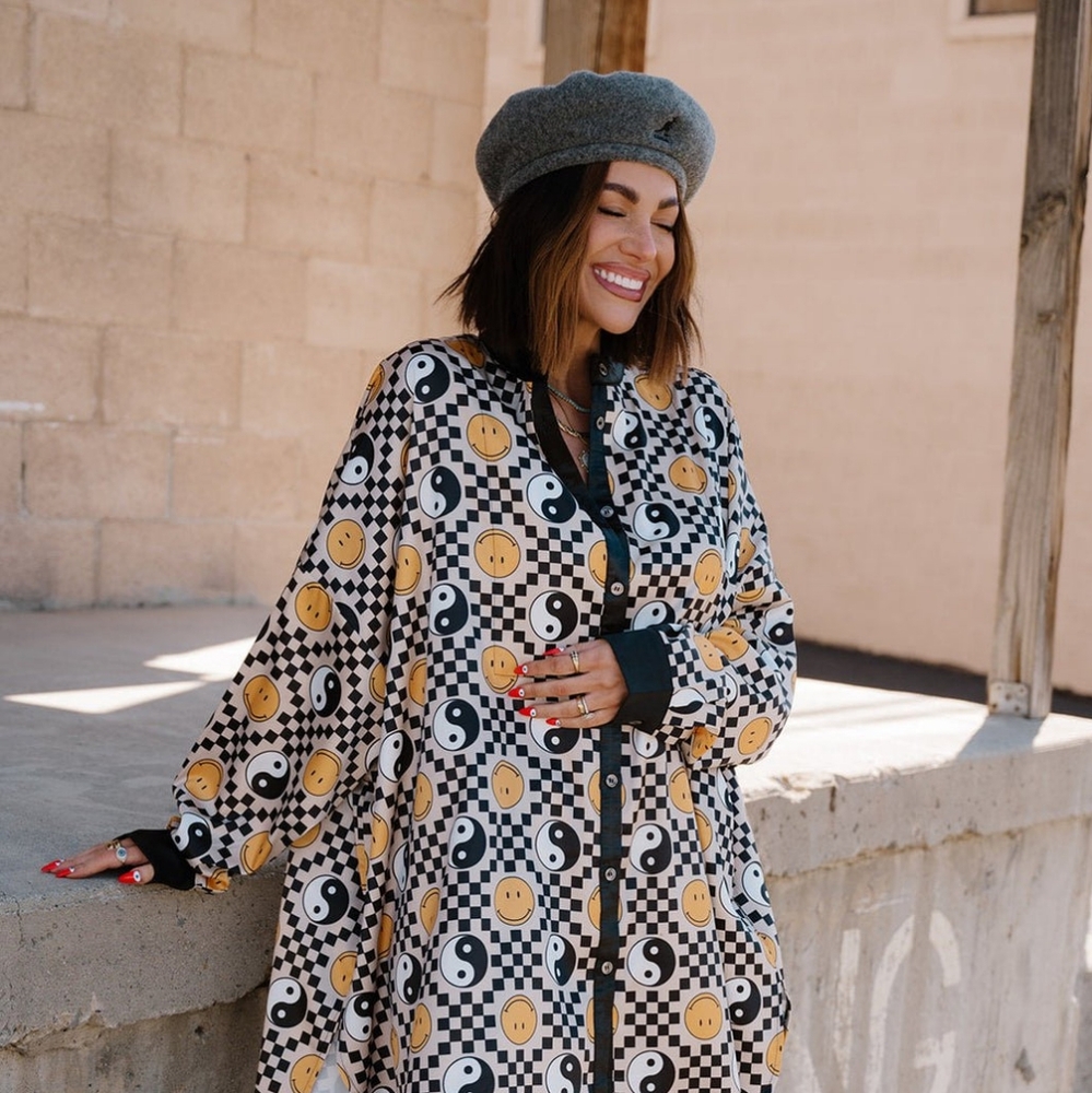 Dressed in Lala Satin Playsuit in Groovy Girl